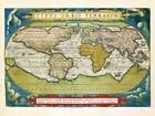 Typ Orbis Terrarum - Abraham Ortelius - 1570 - Plakat mapy świata