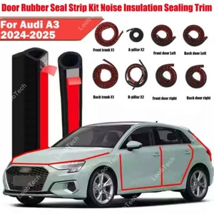 For Audi A3 1998-2025 Door Rubber Seal Strip Kit Noise Insulation Sealing Trim - Imagen 1 de 14