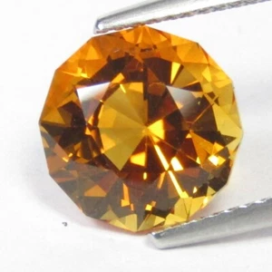 4.82Cts Stunning Natural Citrine 10.4mm Round Magic Custom Cut Loose Gemstone - Picture 1 of 4