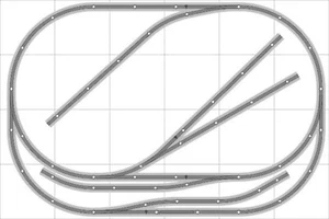 Bachmann E-Z Track Train Layout #021 Train Set HO Scale 4' X 6' Wire Switches - Picture 1 of 5