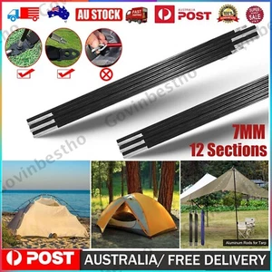 12 Sections Fiberglass Tent Poles Flexible Outdoor Camping Hiking Canopy Rod 7mm - Picture 1 of 10