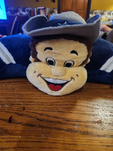 2011 My Pillow Pet Dallas Cowboys NFL Rowdy Mascot Plush Pillow w/Original Tag Cover