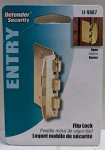 Defender Security U-9887 Flip Action Door Lock - Easy to Install New Lot Of 3 - Picture 1 of 1