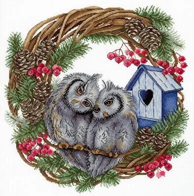 Kit de punto de cruz contado con estudio Owl Devotion SNV-712 MP Foto 1 de 2