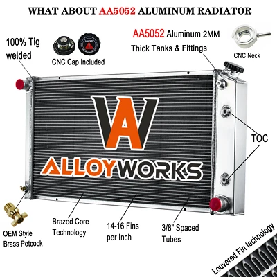 3 Row Radiator For 1977-1992 Cadillac Brougham/Fleetwood/DeVille Pontiac 30"W - Image 1 of 4