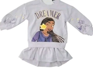 DISNEY ~ WISH ~ DREAMER ~ Two (2) Piece Skort Set ~ Sweatshirt ~ Skort ~ Size 4T - Picture 1 of 5