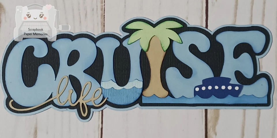 Premade paper piece, scrapbook Title, Cruise Title, Vacation, Cruise, Beach - Image 1 of 1