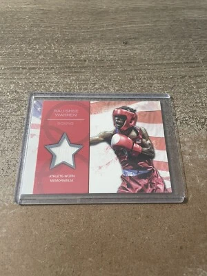 2012 Topps Olympics Game Worn Jersey/Relic Card Rau'shee Warren - Image 1 of 2
