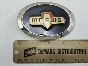 Vintage Moews Hybrid Seed Corn Agricultural Advertising Enameled Belt Buckle  - Picture 1 of 4