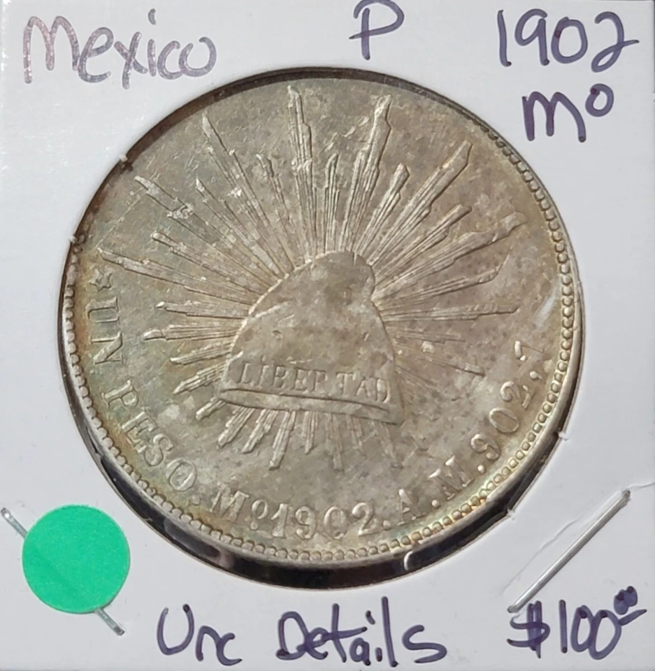 1902 Mexico Peso Uncirculated Details - Image 1 of 2