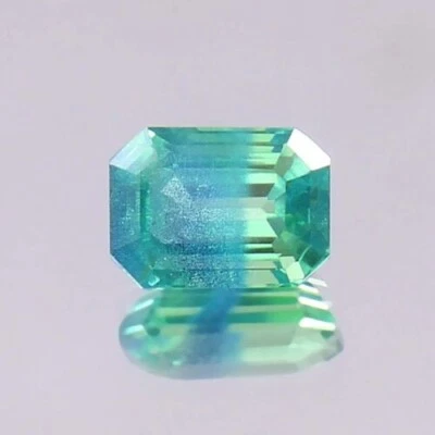 AAA Natural Bi Color Ceylon Parti Sapphire Loose Radiant Cut Gemstone 2.10 CT - Image 1 of 4
