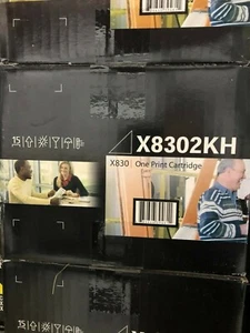 Genuine OEM Lexmark X8302KH Black Toner Cartridge for X830e, X832e New - Picture 1 of 1