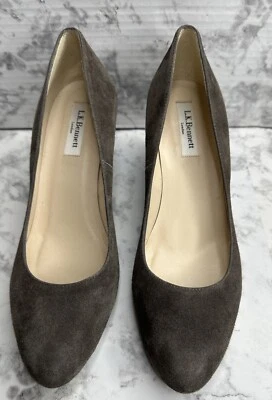 LK Bennett London Pump Mujer 39.5 EE. UU. 9 Gris Gamuza Zapatos 3” Tacón Sersha Nuevo Foto 1 de 4