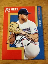 Jon Gray Signed Texas Rangers Promo Photo Card Auto IP
