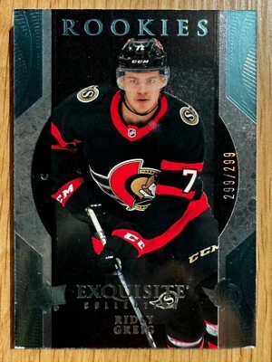 UD 2023-24 EXQUISITE ROOKIES Ridly GREIG 299/299 PLATINUM BLUE - Image 1 of 2