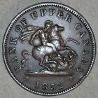 TOKEN: 1852 BANK OF UPPER CANADA PENNY   ST GEORGE SLAYING THE DRAGON