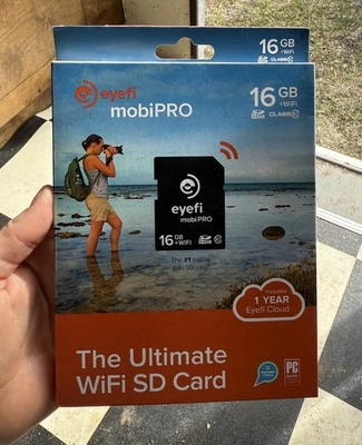 Eyefi Eye-Fi Mobi Pro 16GB Wifi Class 10 SD HC Memory Card NEW  - Image 1 of 3