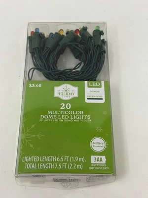 Holiday Time 20 Battery Operated LED Multicolor Mini Lights 7.5 FT L - Image 1 of 4