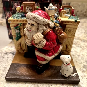 Santa & Puppy Votive Holder - Picture 1 of 13