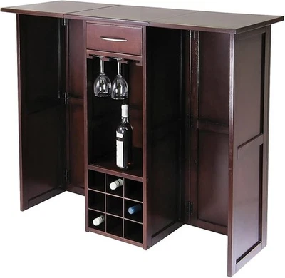 Winsome Newport Expandable Wine Bar, Walnut - Image 1 of 4