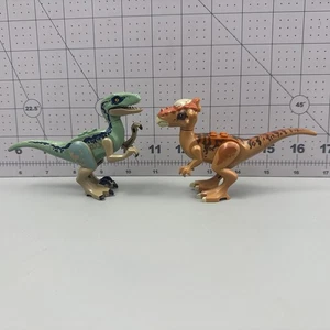 LEGO Authentic Jurassic Park World Dinosaur Lot Velociraptor Raptor Stygimoloch - Picture 1 of 9