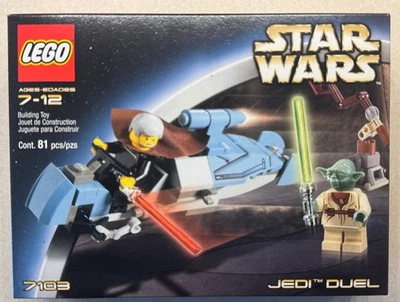 Lego # 7103 Star Wars Jedi Duel (AOTC 2002) (81 pcs) (w 2x Figures) MISB +Baggie - Image 1 of 4