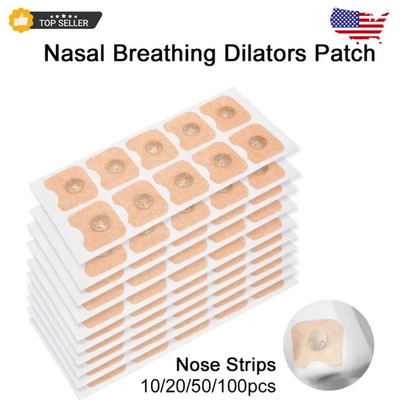 20 50 100 PC Nose Breathing Strips Nasal Dilator Patches Oxygen Intake Sleep Aid - Image 1 of 4