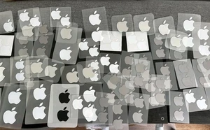 Authentic Apple OEM Logo Decal Stickers – Multiple iPad iPhone iPod Bulk - Picture 1 of 2