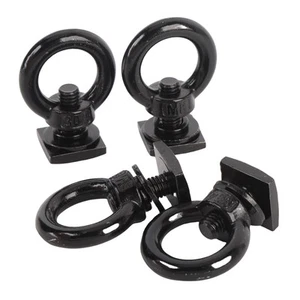 .Black 4PCS T Track Mount Tie Down Anchor M8 Stainless Steel T Slot Tie - Picture 1 of 12