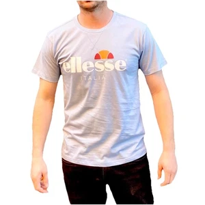 Ellesse Baby Blue Tshirt Men's Size XL Spellout Round Neck Retro Tee Shirt - Picture 1 of 4