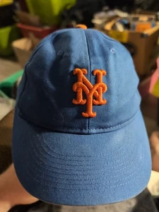 NY Hat Cap New York Mets Blue One Size Adjustable Hook And Loop - Picture 1 of 6