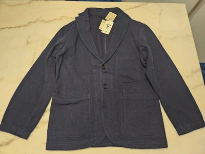 Chaqueta Honnai Sashiko 2B azul azul Japón nueva con etiquetas talla 2 precio de venta sugerido por el fabricante 400 USD+ Foto 1 de 4