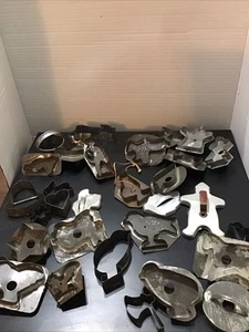 Lot of 30 Antique Primitive Cookie Cutters Variety - Picture 1 of 7