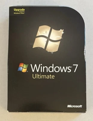 Microsoft Windows 7 Ultimate 32 Bit and 64 Bit Double DVD Set w/ Key Preowned - Image 1 of 4