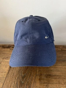 Nike Heritage 86 Navy Blue Baseball Cap Metal Swish Logo, Adjustable - One Size - Picture 1 of 11