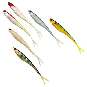 5 Stk No Action Shads Gummifische 13 cm Drop Shot Shad Angel Köder Hecht Zander - Bild 1 von 7