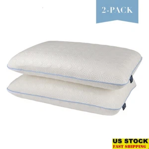 Cooling Memory Foam Cool Sleep Soft Relieve Fatigue Washable Cover Bed Pillows - Picture 1 of 11