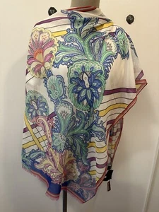 NWT $590 Etro 100% Cashmere Scarves Classic Paisley Delhy Multicolored Scarf - Picture 1 of 12