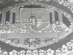 Last Supper Inspiration Lace Tablecloth White 60" x 86" Diningroom Free Shipping - Picture 1 of 8