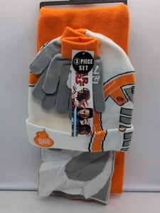 Disney Star Wars Youth Size BB-8 3 Piece Set Beanie Gloves & Scarf  - Picture 1 of 8