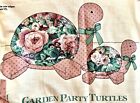 Turtles Mother 15x8”Baby 8x4” ”Cut &  Sew Multicolor Rose & Green Cotton Fabric
