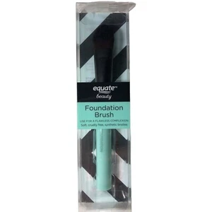 Equate Beauty 6.5" Long Foundation Brush Soft+Synthetic Black&Mint Flawless - Picture 1 of 2