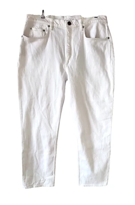 rag & bone Size 34 Wren High-Rise Slim Straight Jeans Optic White NEW NO TAG - Image 1 of 4
