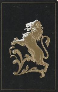 Gold Lion Rampant on Black Background, Single Swap Card - Foto 1 di 1