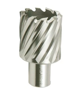 HSS Annular Cutter 1-3/8 In.x1 In. with 3/4 In.Weldon Shank Metal Hole Cutting - Picture 1 of 8