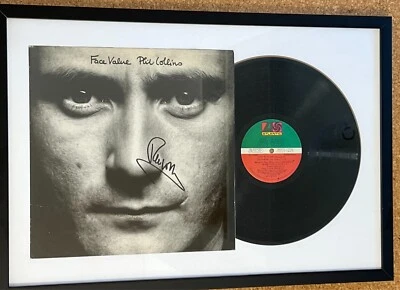 Hand signed framed Phil Collins  "Face Value LP 12" Certified by PSA # AE18419 - Bild 1 von 4
