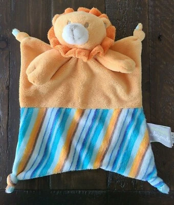 Mantas y más allá León Nunu Lovey Manta de seguridad Blankie Bebé Juguete Nudos Azul Foto 1 de 3