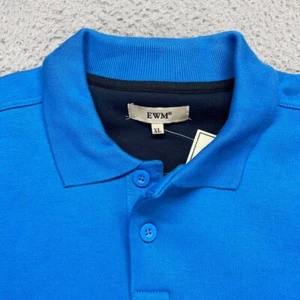 EWM Menswear Sweatshirt Mens XLarge Blue Long Sleeve Pullover Cotton Blend NEW - Picture 1 of 12
