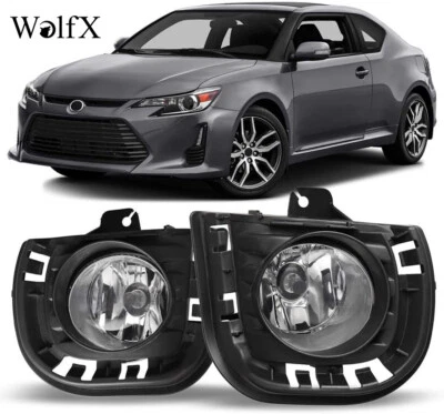 Pair Clear Fog Lights w/Wiring+Switch Kit For 2014 2015 2016 Scion tC Left+Right - Imagem 1 de 4