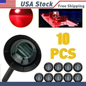 10* Red LED Oval Side Marker Lights Truck Trailer Clearance Light Waterproof XH - Picture 1 of 12